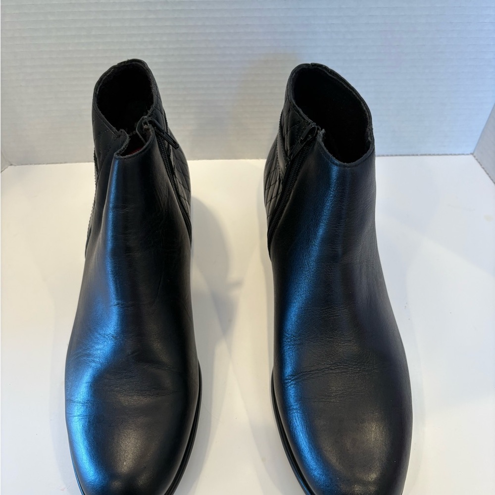 Munro Jolynn Black Leather Ankle Boots Size 13M -NEW - Picture 3 of 7